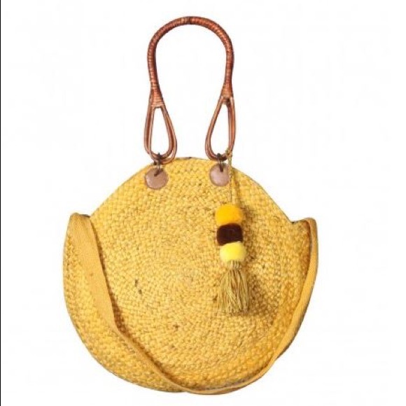 Last 1✨Mustard Yellow Circle Jute Beach Bag - Picture 5 of 5